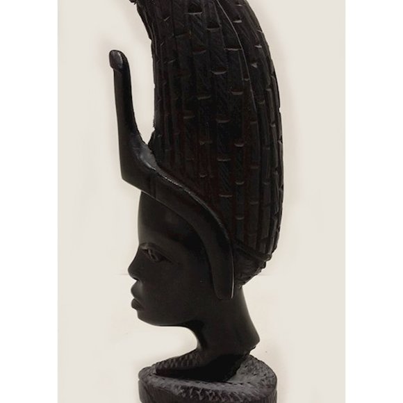 Vintage African Sculpture Hand Carved Wood